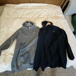 2x Gymshark Crest Hoodies Size Large